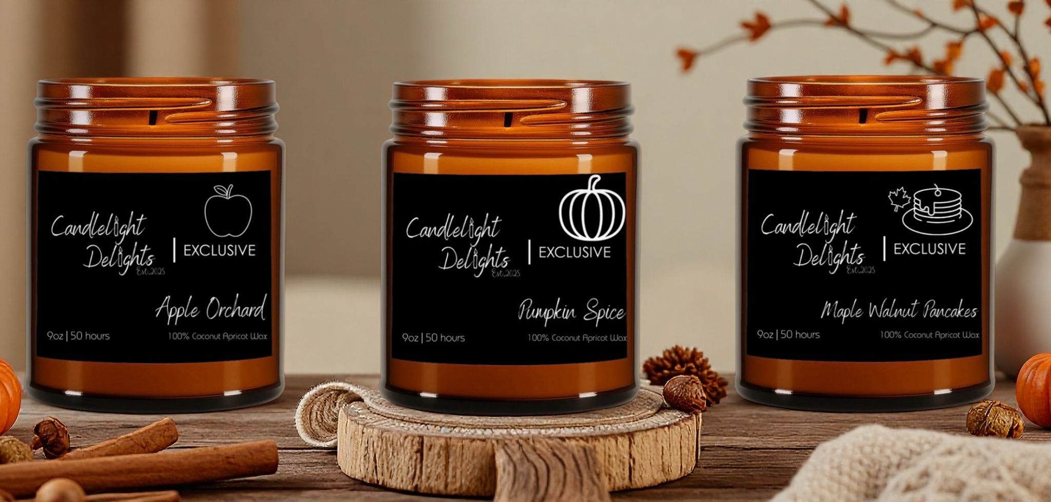 Candlelight Delights News (9-30-2025): Candlelight Delights Exclusive Fall Season Candles - Candlelight Delights