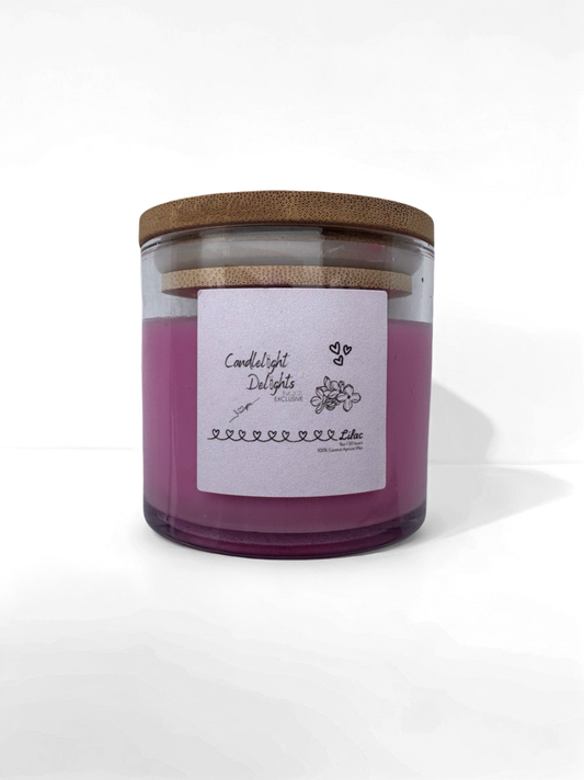 Delicias a la luz de las velas Exclusivo, hecho a mano, firma lila