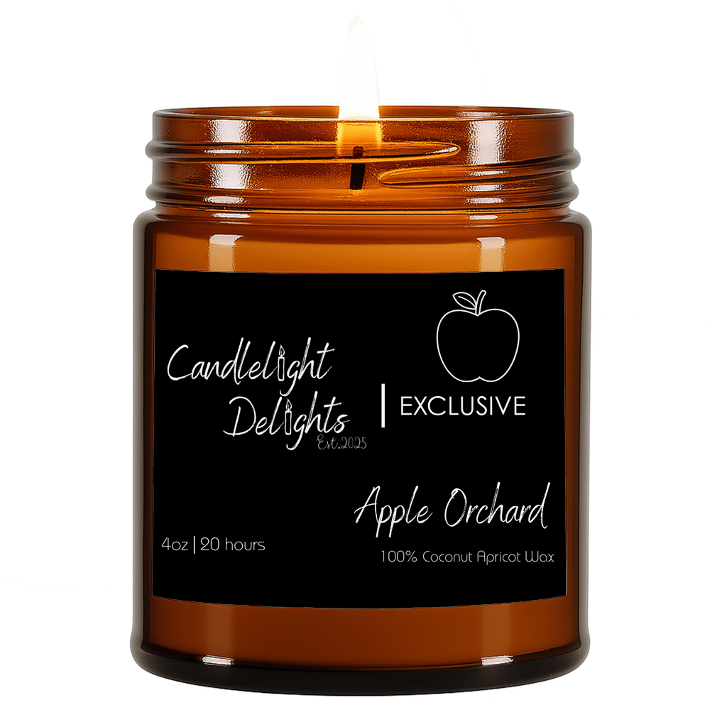 Apple Orchard 4oz Amber Jar (Limited Edition) - Candlelight Delights