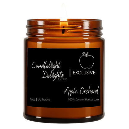 Apple Orchard 9oz Amber Jar (Limited Edition) - Candlelight Delights
