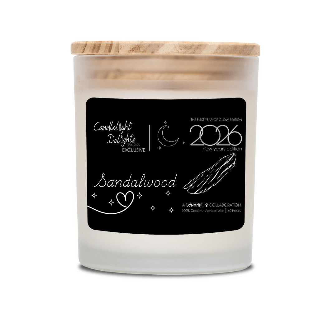 Candlelight Delights X Dynamics Sandalwood 11oz - Candlelight Delights