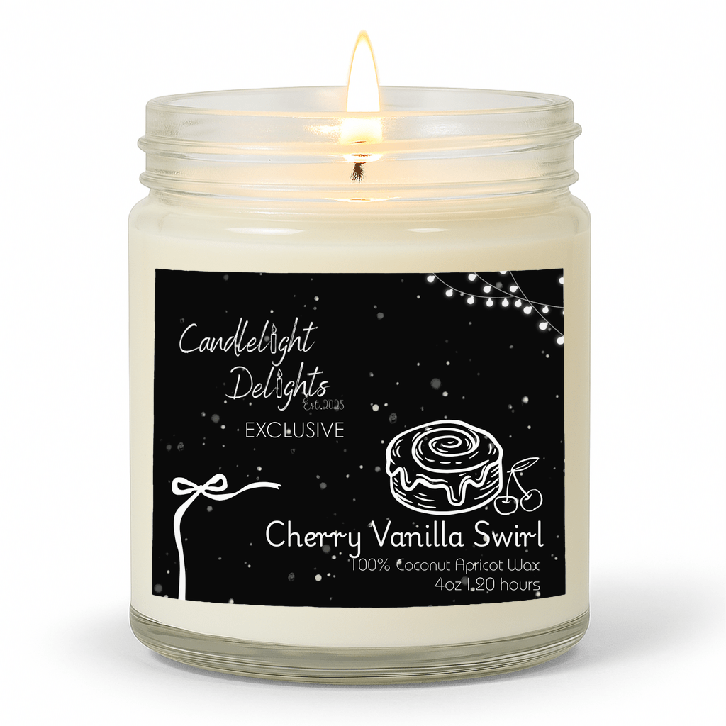 (PRE ORDER) Candlelight Delights Exclusive Cherry Vanilla Swirl 4oz - Candlelight Delights
