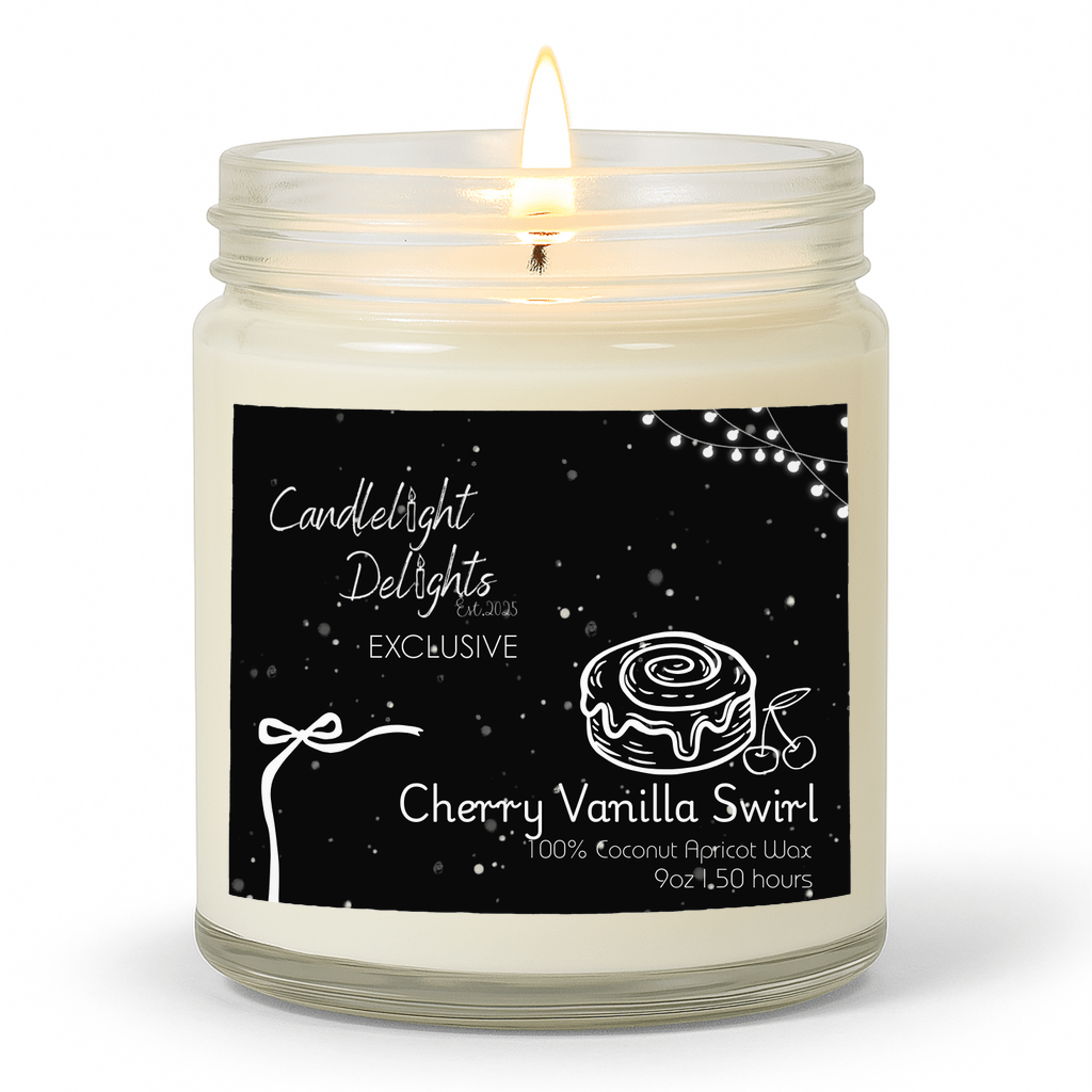 (PRE ORDER) Candlelight Delights Exclusive Cherry Vanilla Swirl 9oz - Candlelight Delights