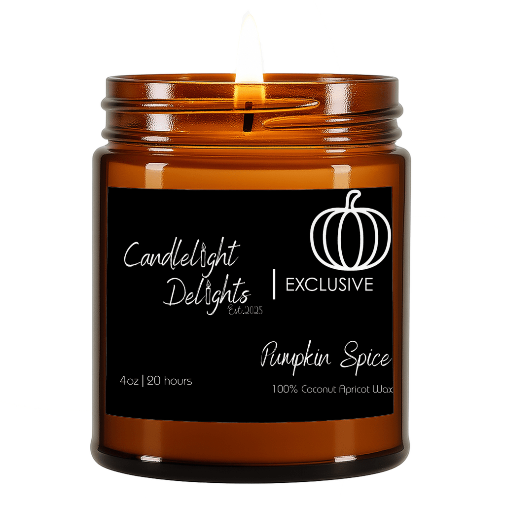 Pumpkin Spice 4oz Amber Jar (Limited Edition) - Candlelight Delights