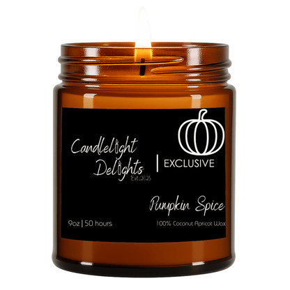 Pumpkin Spice 9oz Amber Jar (Limited Edition) - Candlelight Delights
